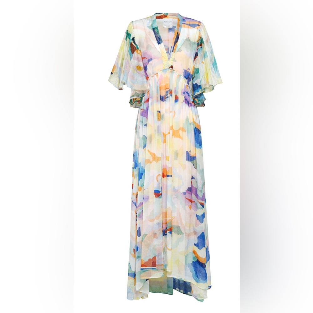 Forte Forte Silk Chiffon Dress with "Up Above in The Sky" Print in Morning. 10 - Picture 1 of 16